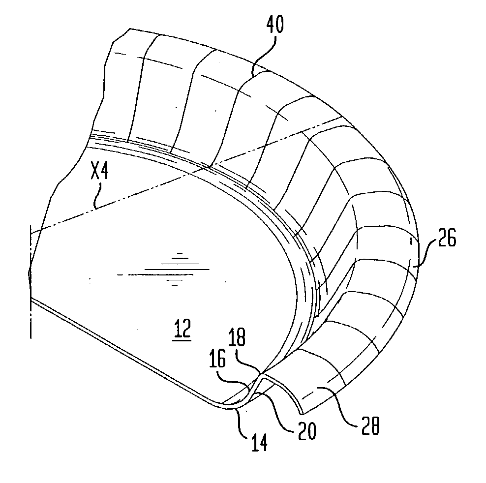 Disposable food container with a linear sidewall profile and an arcuate outer flange