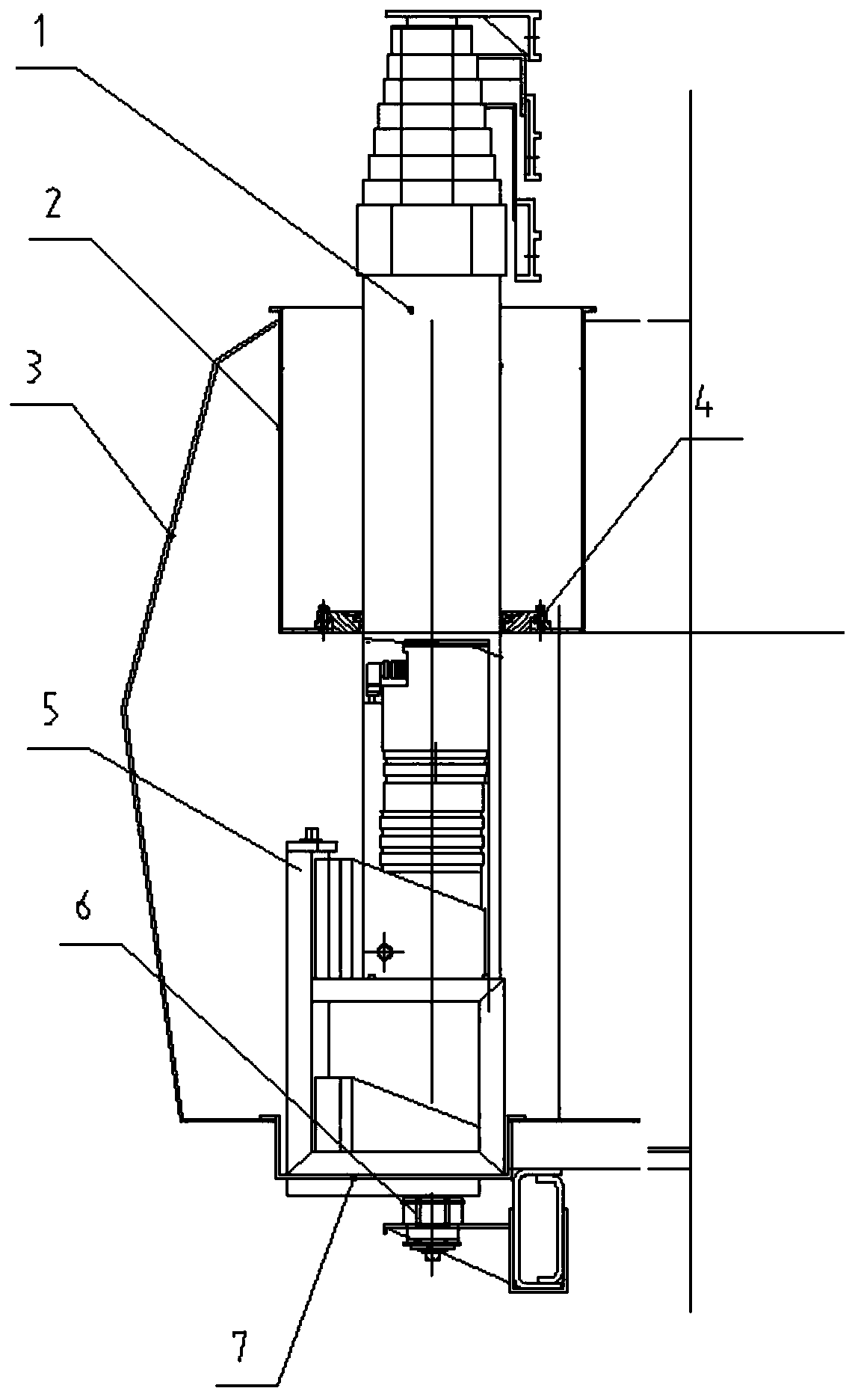 Lifting mechanism of vehicle-mounted electric lifting rod