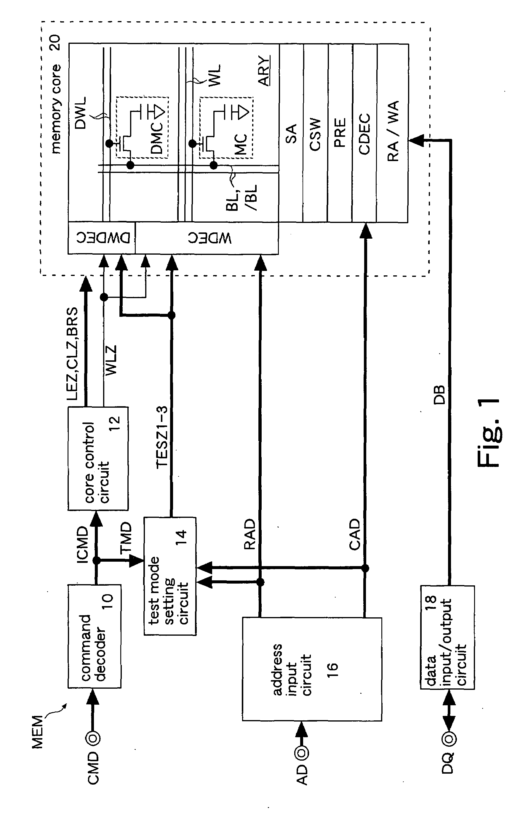 Semiconductor memory and system
