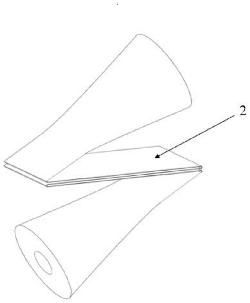 Inflatable unfolding composite material structure capable of being stiffened