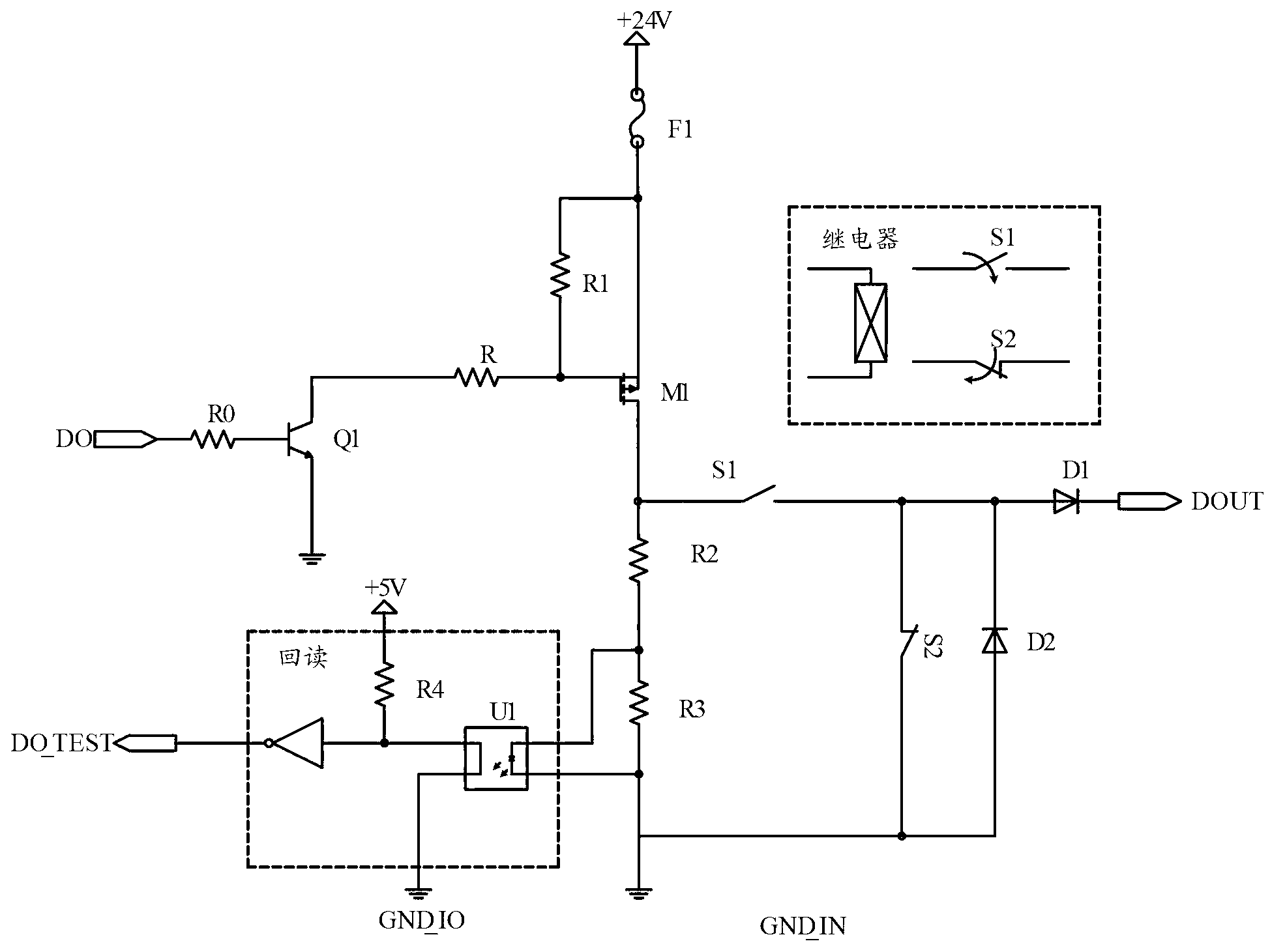 On-off output channel redundancy fault-tolerant control method and redundancy on-off output channels