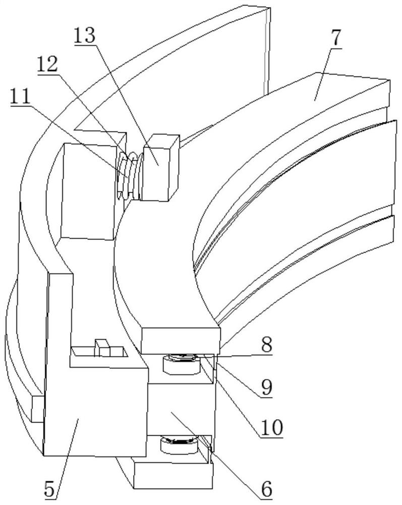 Sealing device for annular cooling trolley
