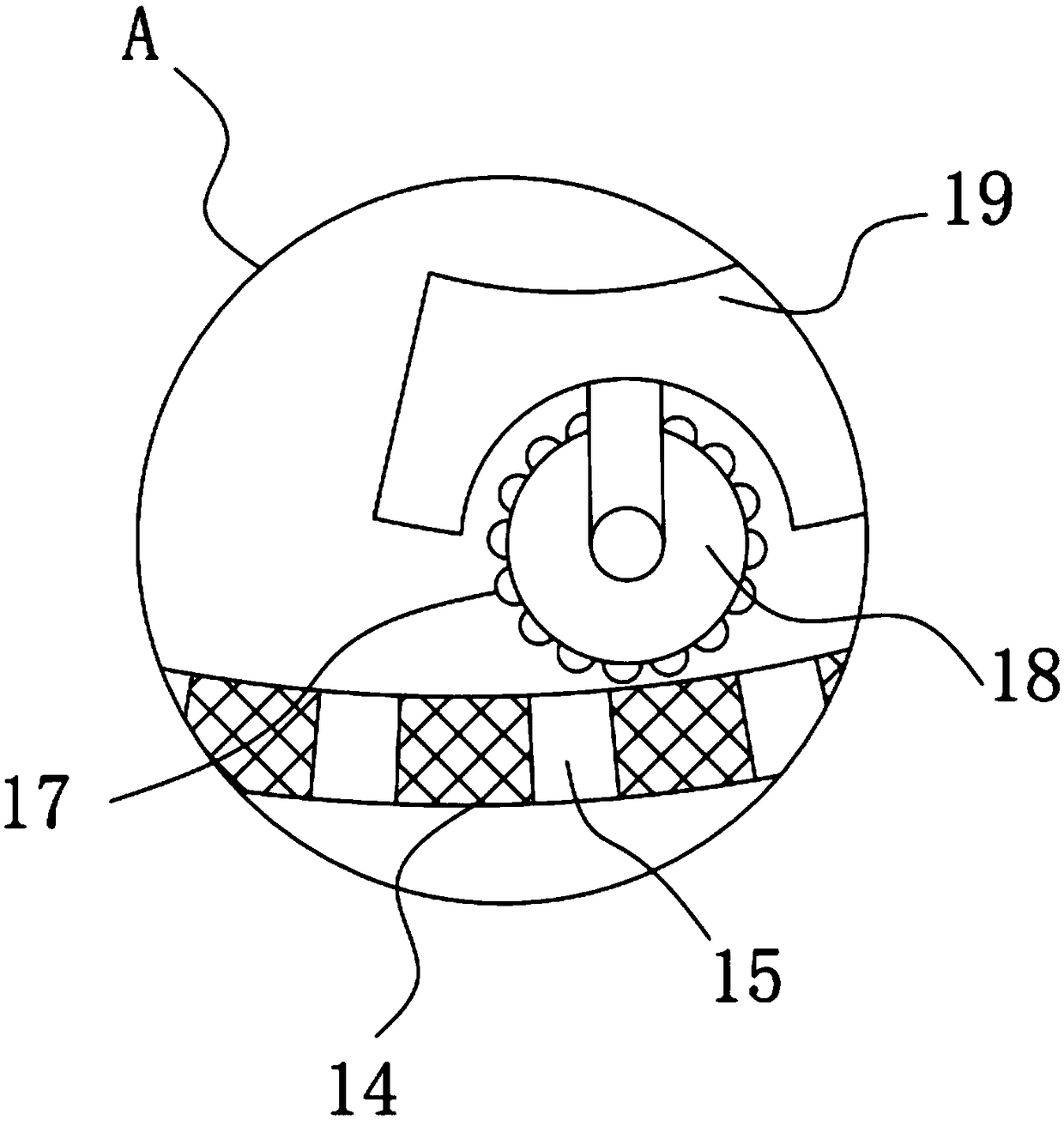 Feed grinding device for animal husbandry