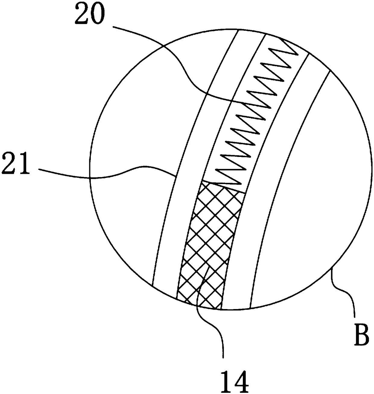 Feed grinding device for animal husbandry