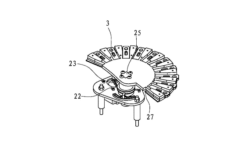 Adding and push-out device suitable for plate-type reagent