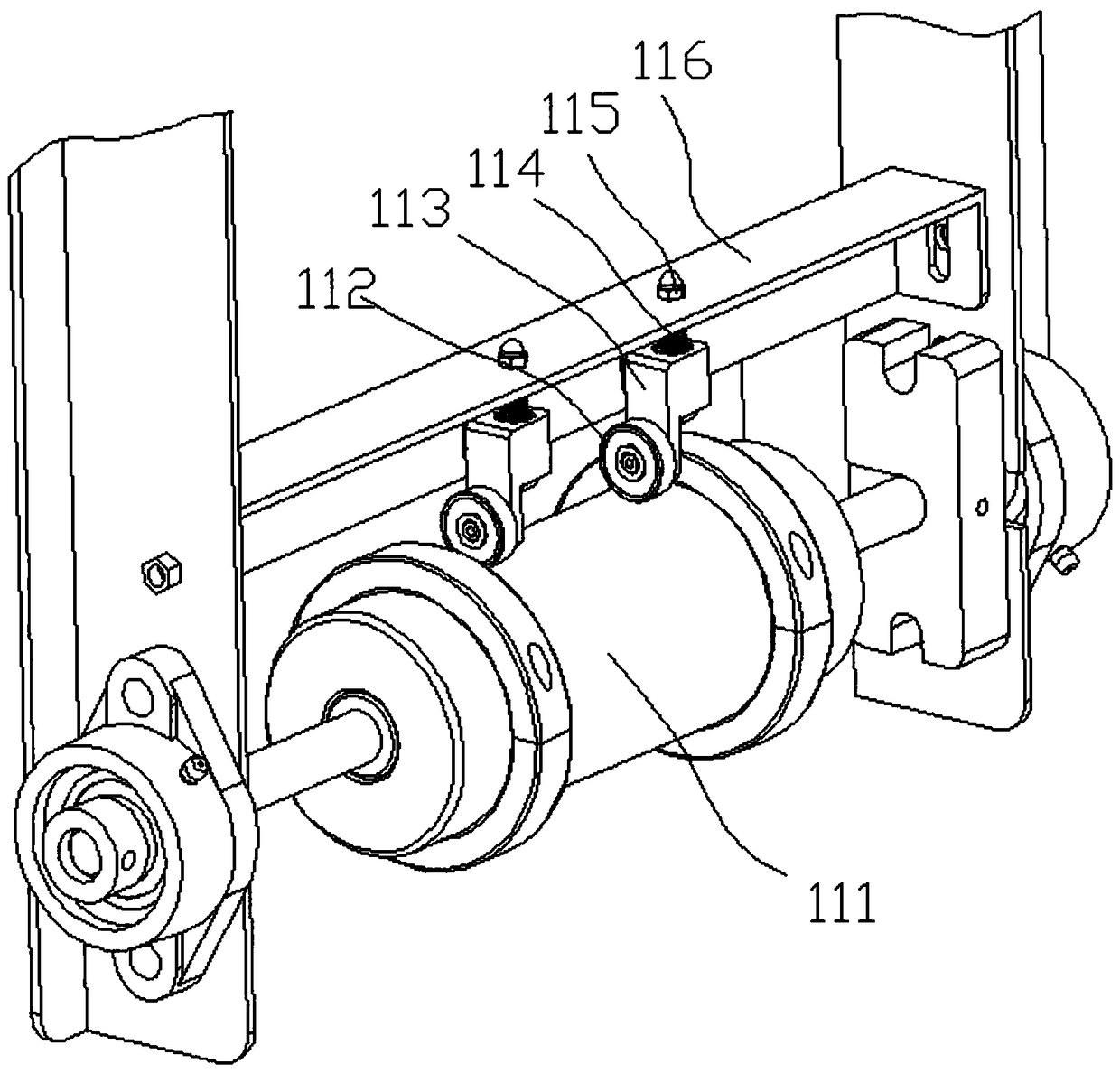 Automatic grid cloth adjusting device