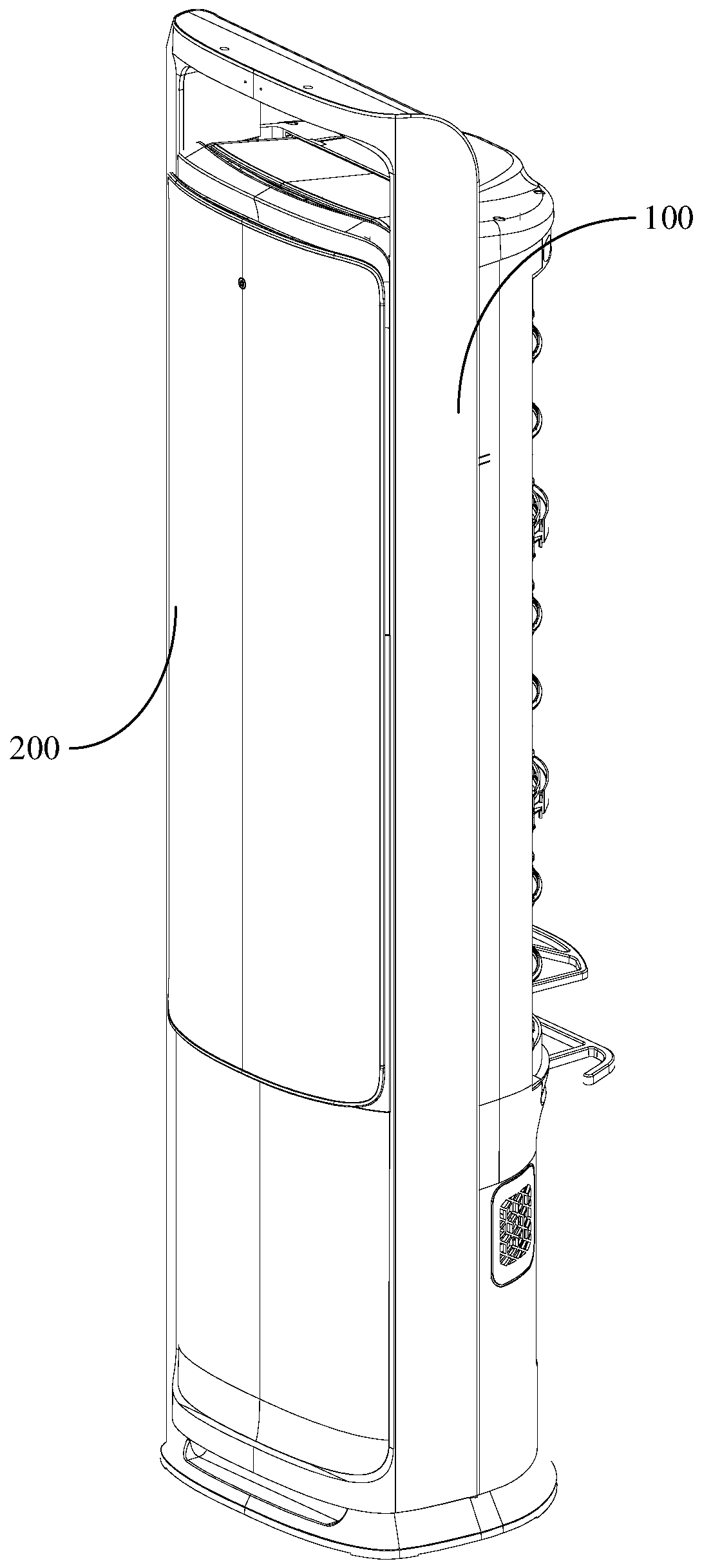 Floor stand type air conditioner indoor unit and air conditioner