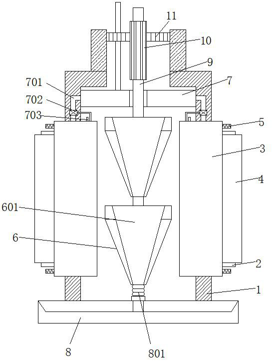 Polishing device capable of guaranteeing blank surface of hydraulic part