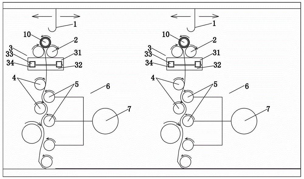 Feed tensioning mechanism for garment cutting equipment