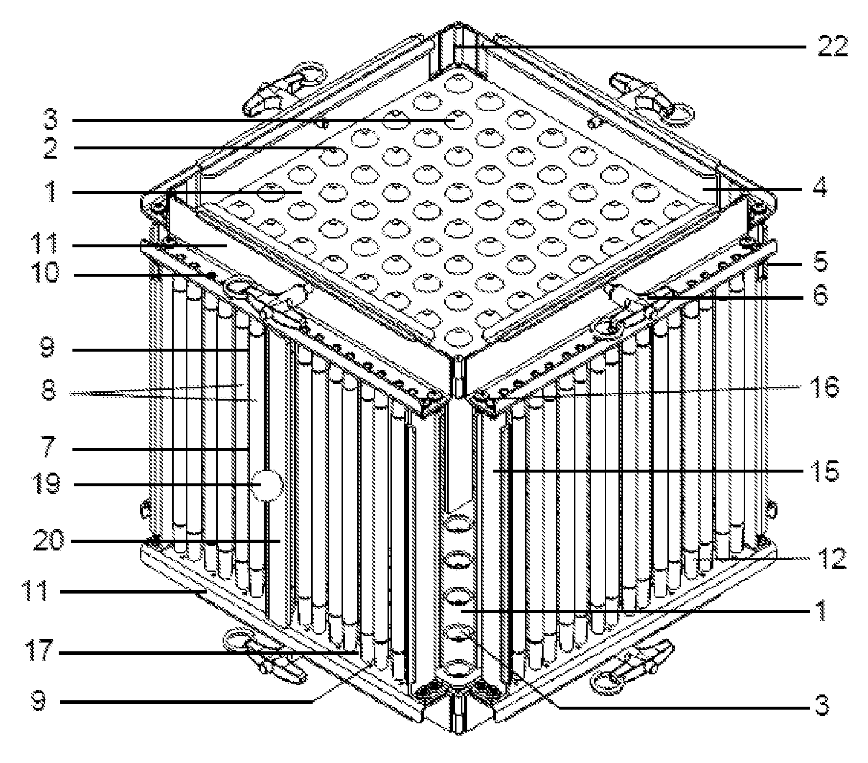 Meat cubing and skewering device