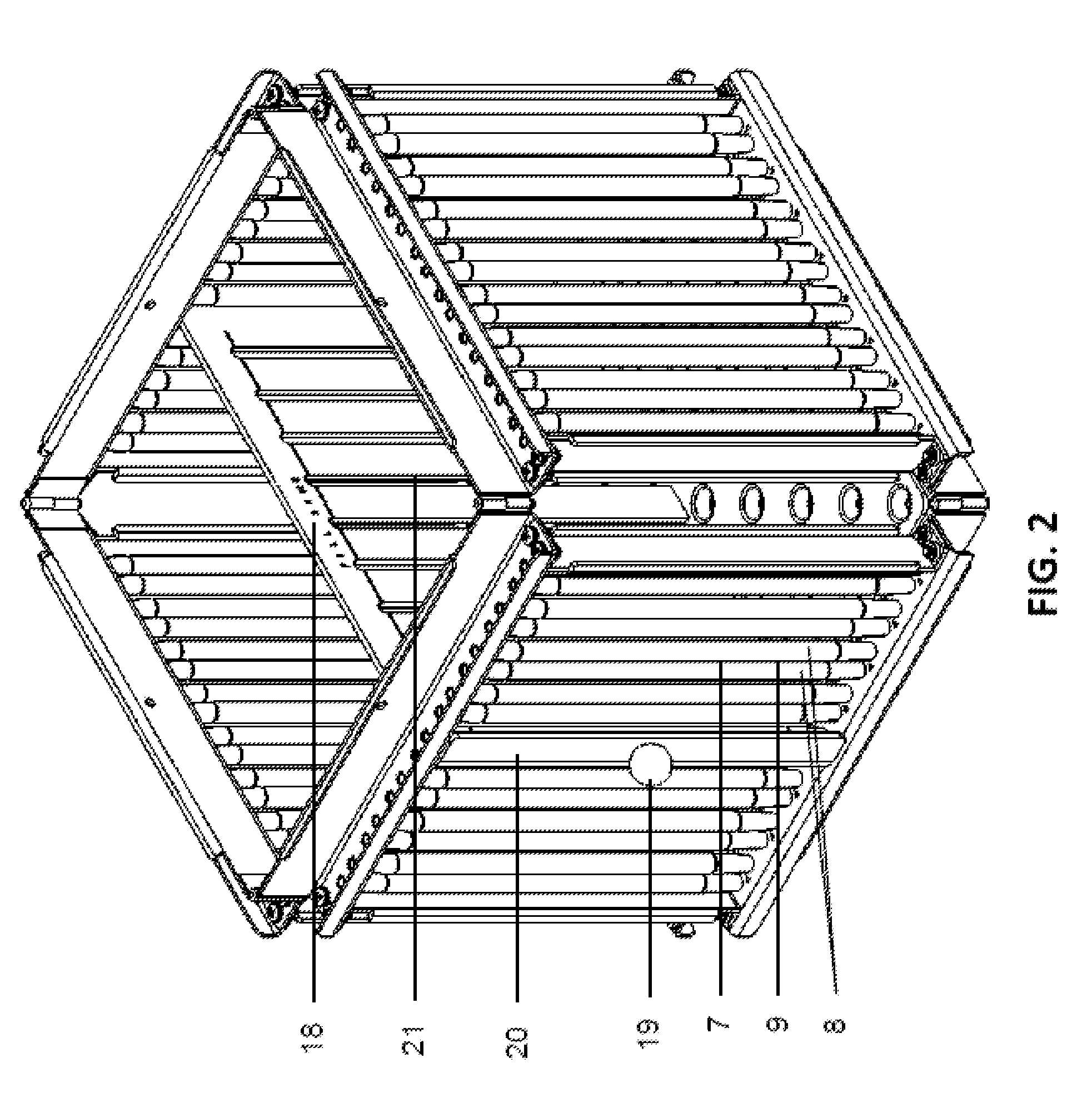 Meat cubing and skewering device