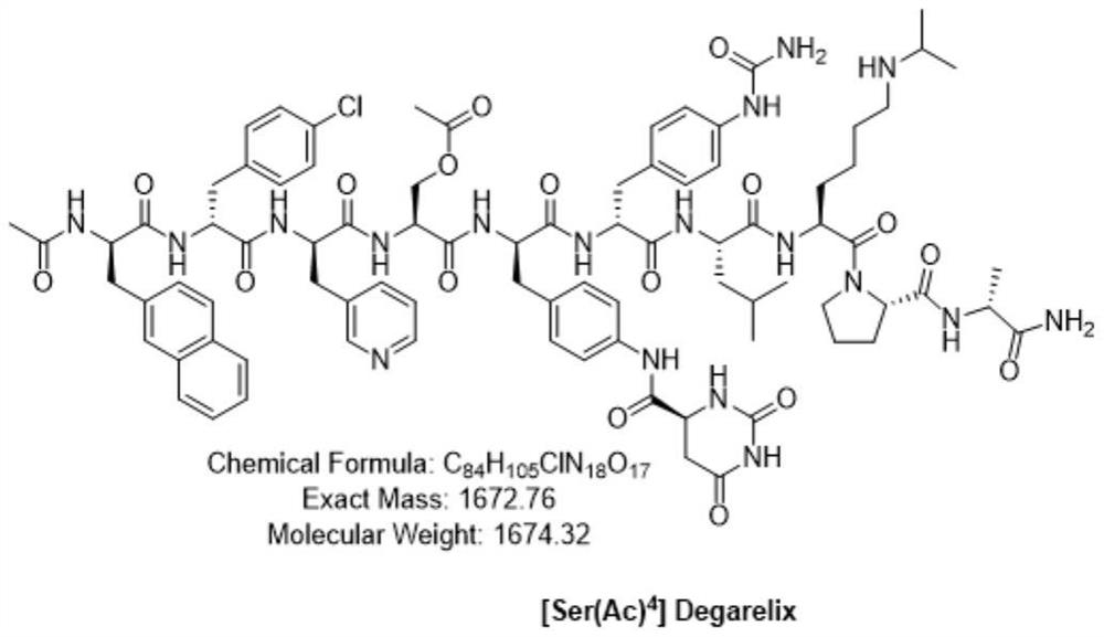 Preparation method of degarelix acetylation impurity