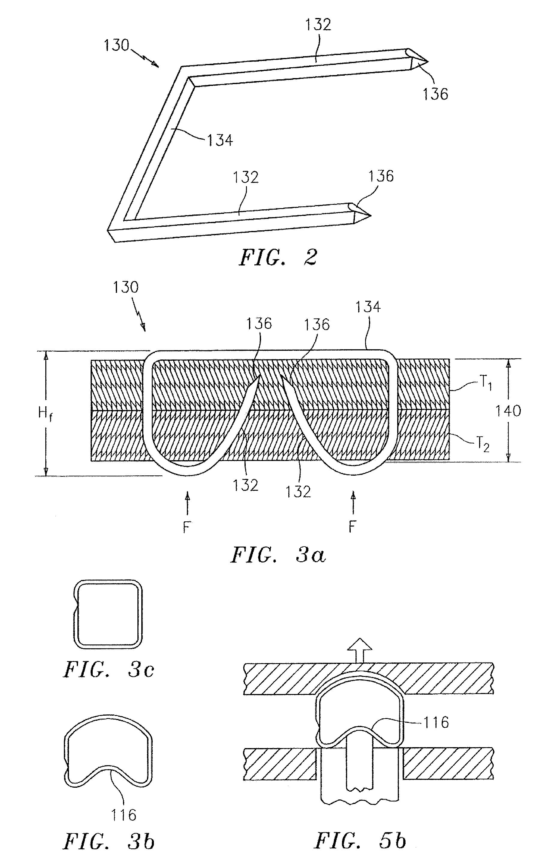 Variable compression surgical fastener apparatus