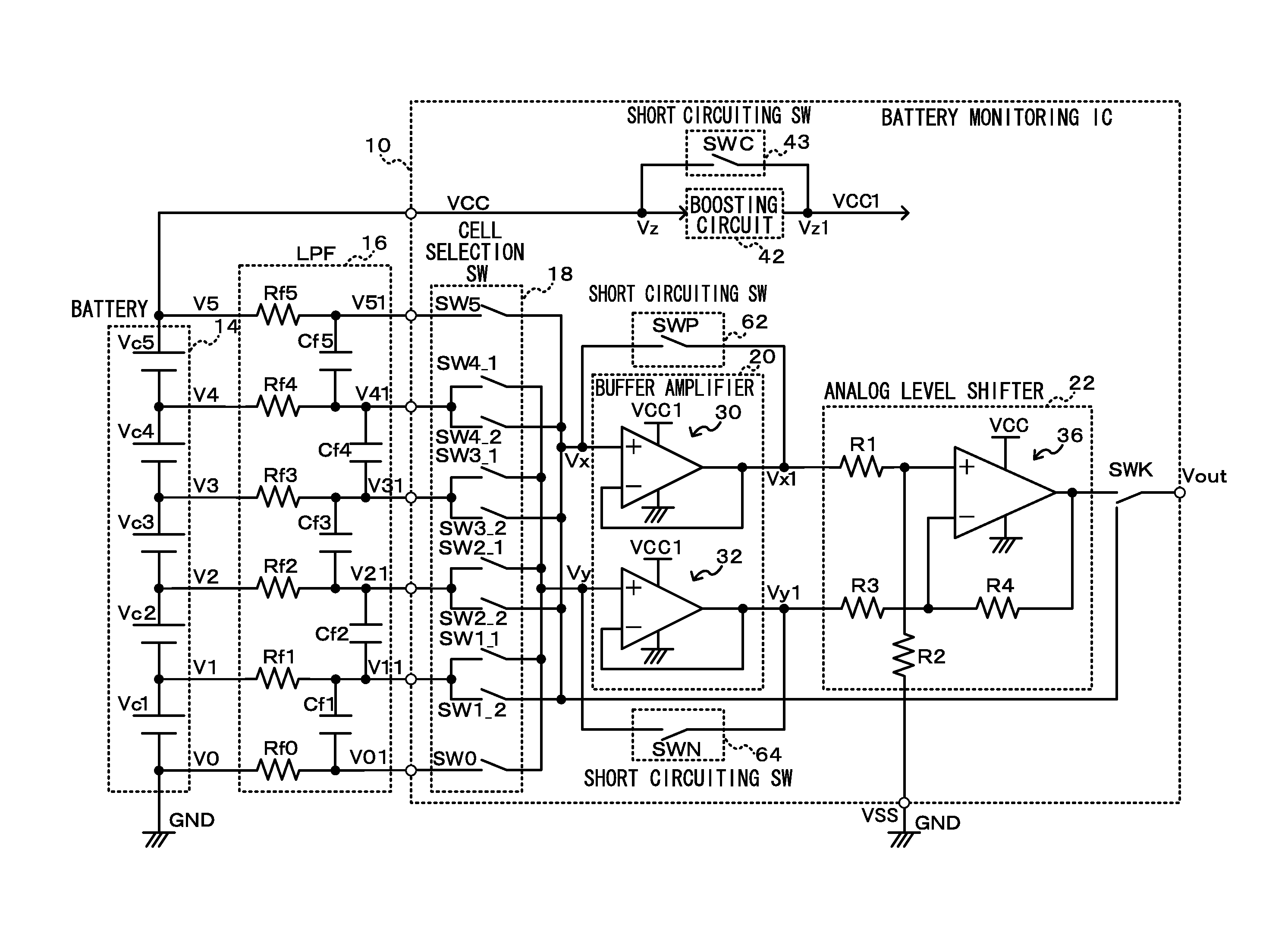 Semiconductor device, and method of diagnosing abnormality of boosting circuit of semiconductor device
