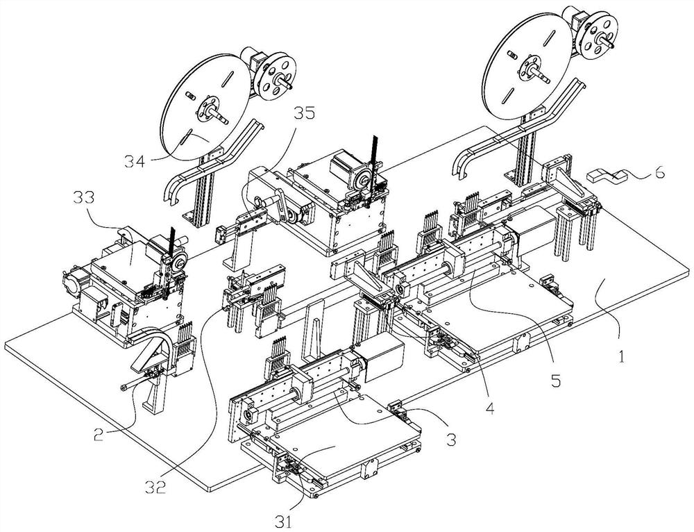 A transformer connecting terminal cutting and assembling device