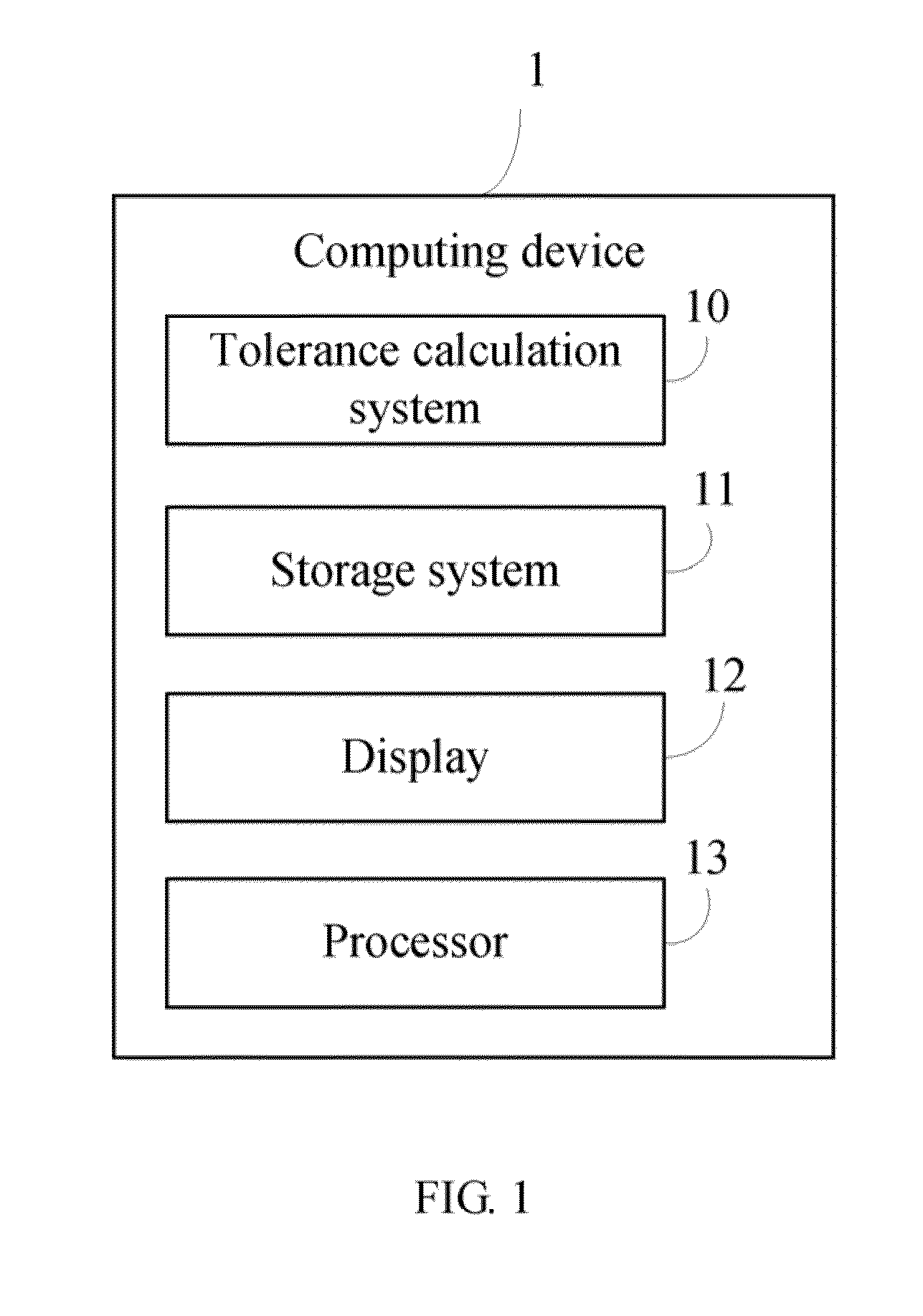Computer and object tolerance calculation method