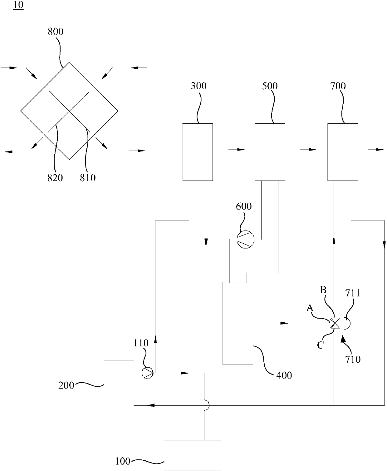 Coupled floor heating heat pump system