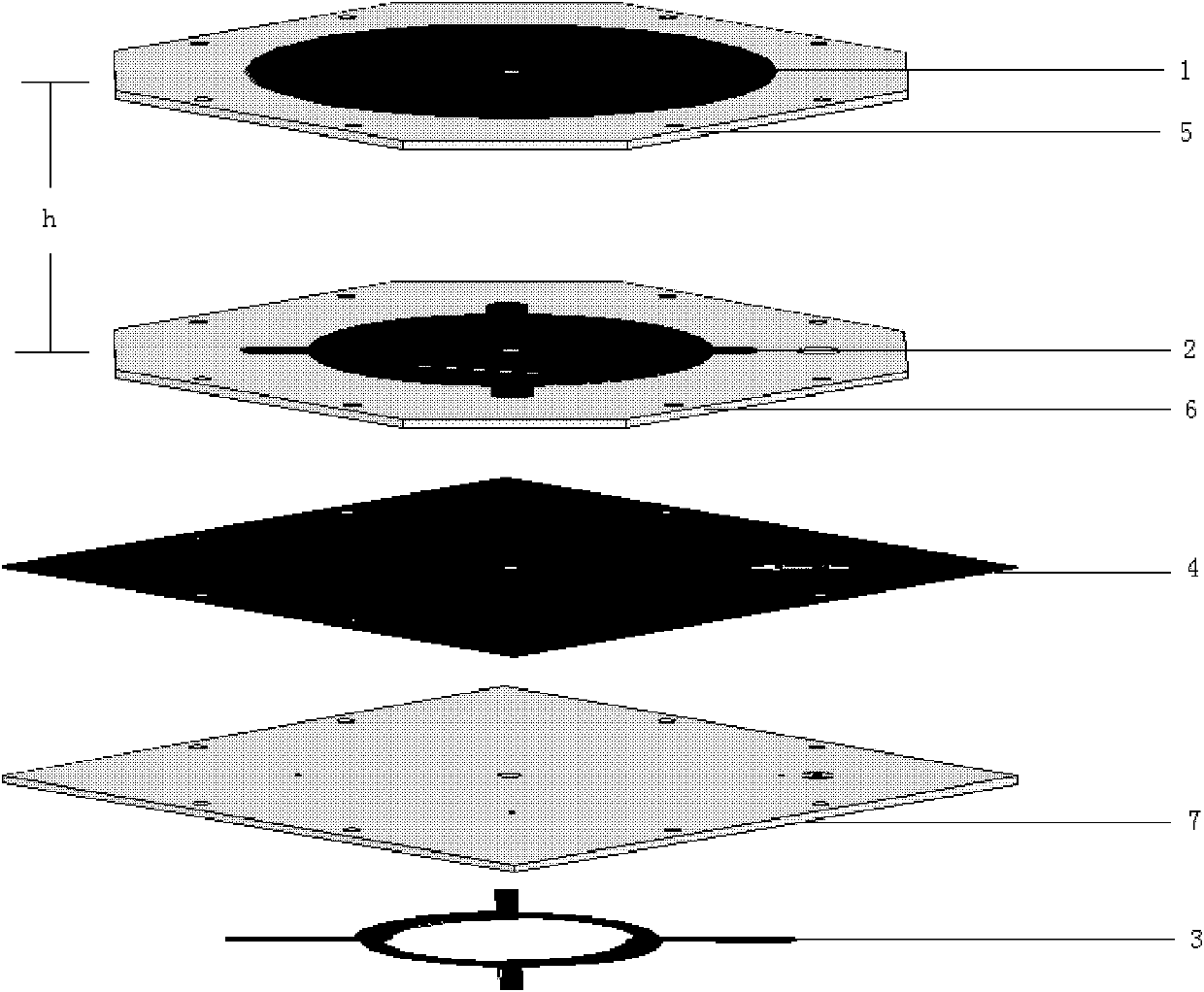 Circular polarized antenna with omnidirectional broad axial ratio beam width