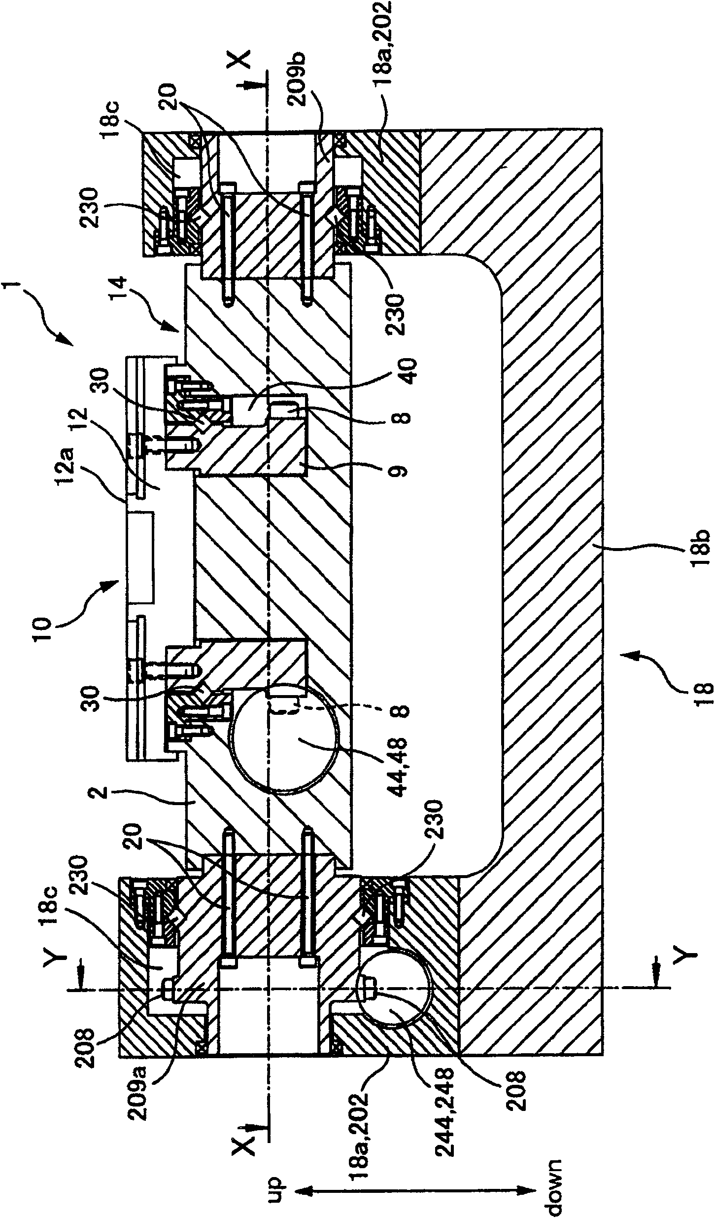 Inclining and rotating table apparatus