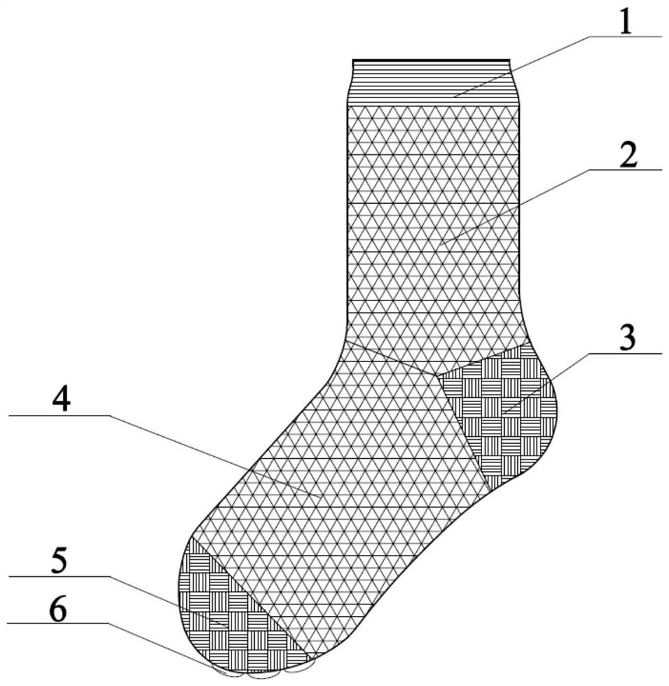 Preparation process of antibacterial and deodorant socks