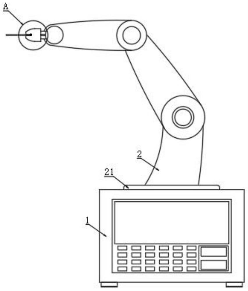 Intelligent laser-guided positioning sampling device for CT (computed tomography) puncture