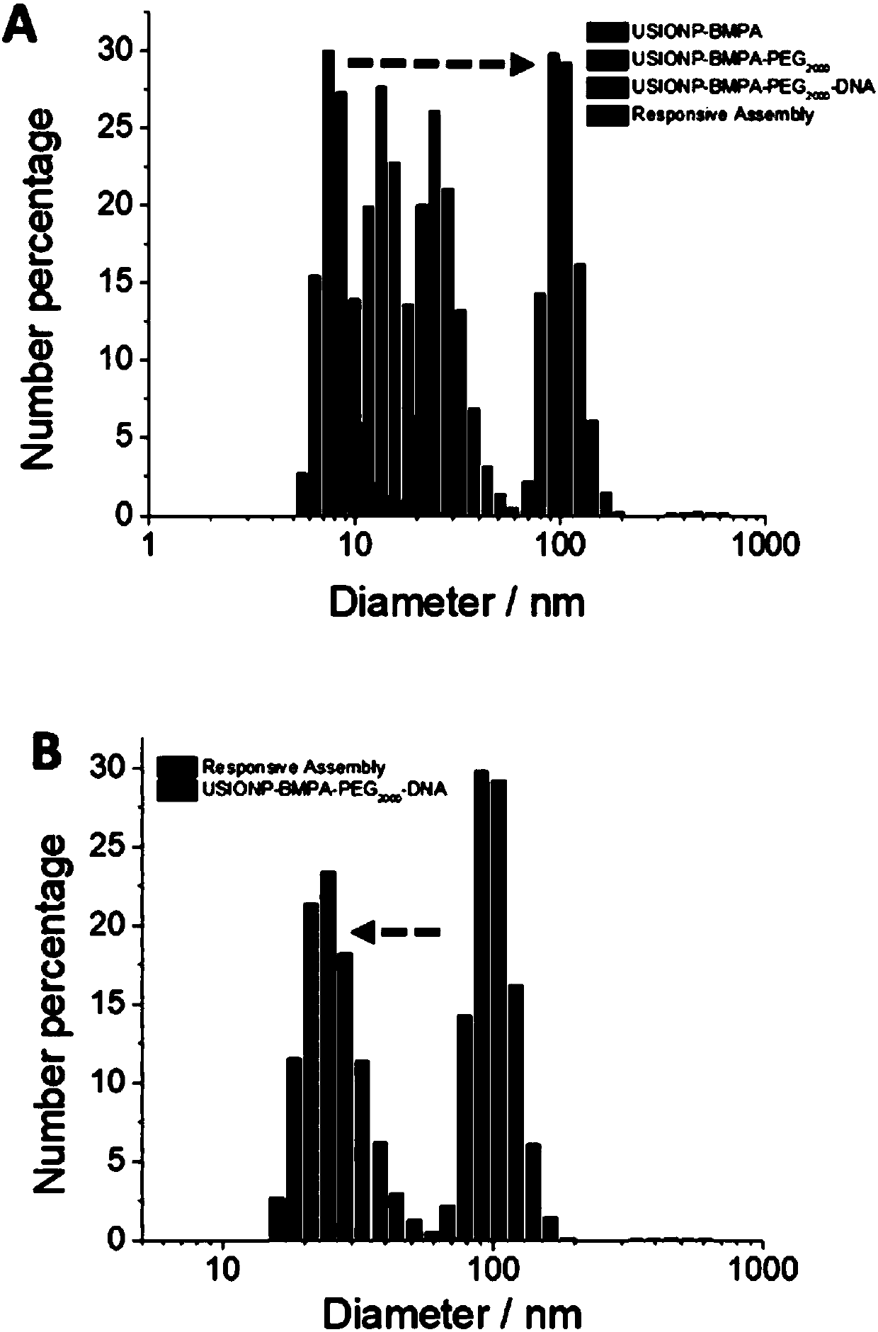 PH responsive magnetic nanoparticle assembly and preparation method and application thereof