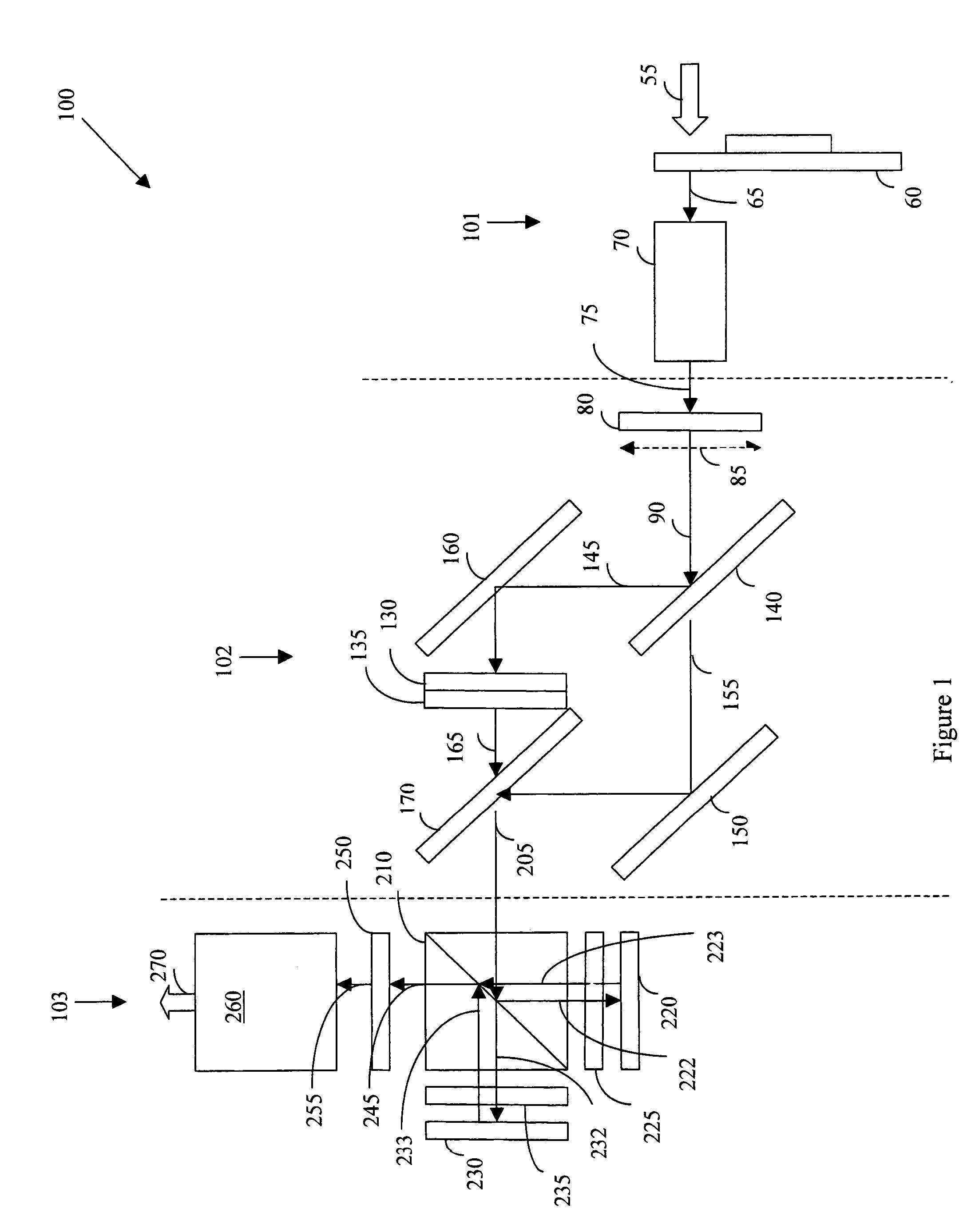 Two panel optical engine for projection applications