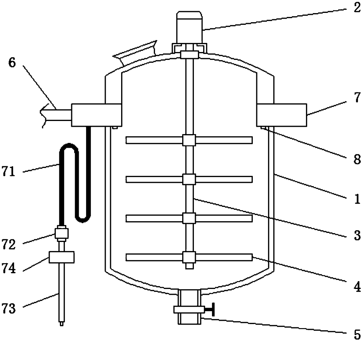 Cleaning device for chemical reaction kettle