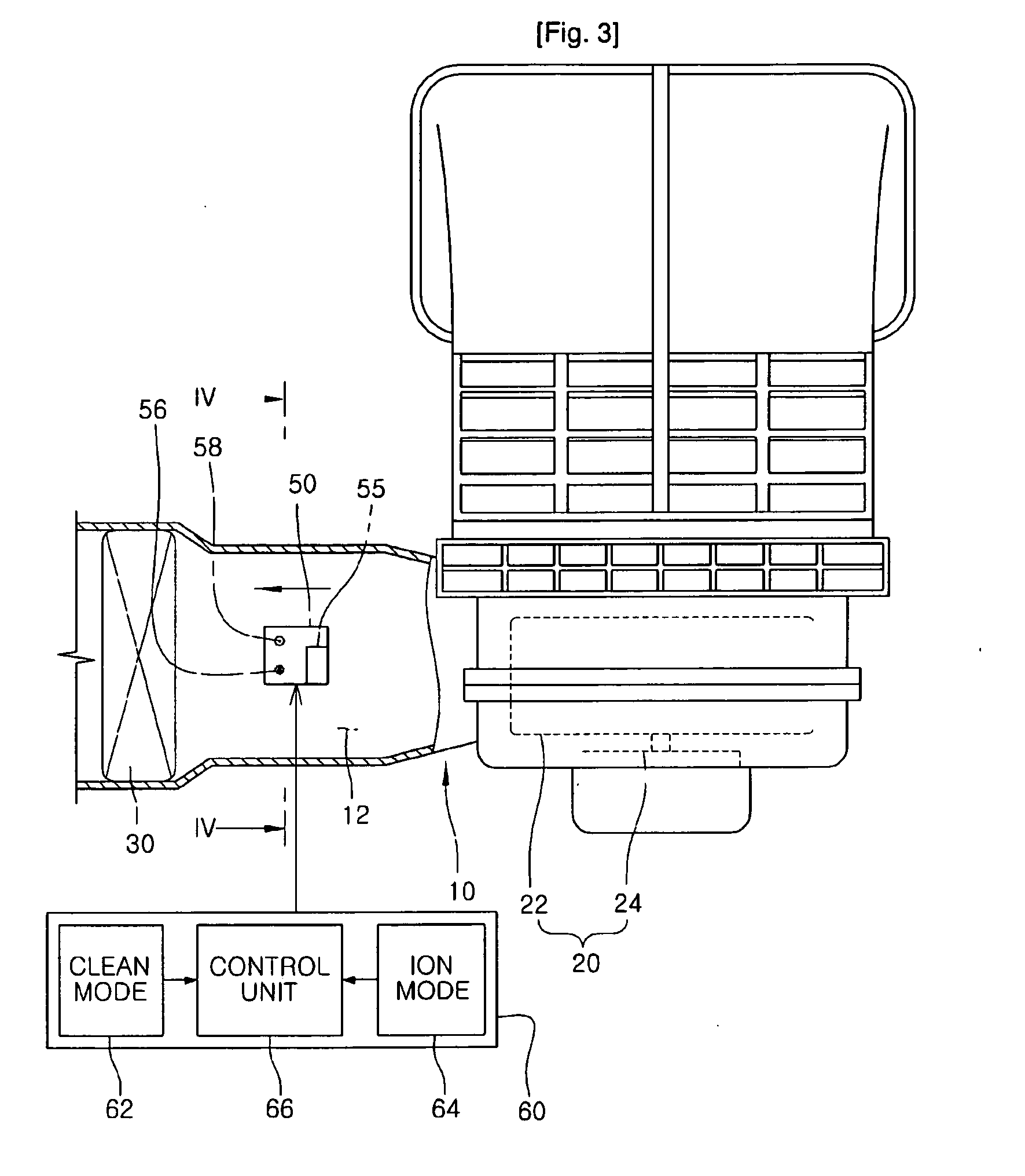 Ionizer and Air Conditioning System for Automotive Vehicles Using the Same