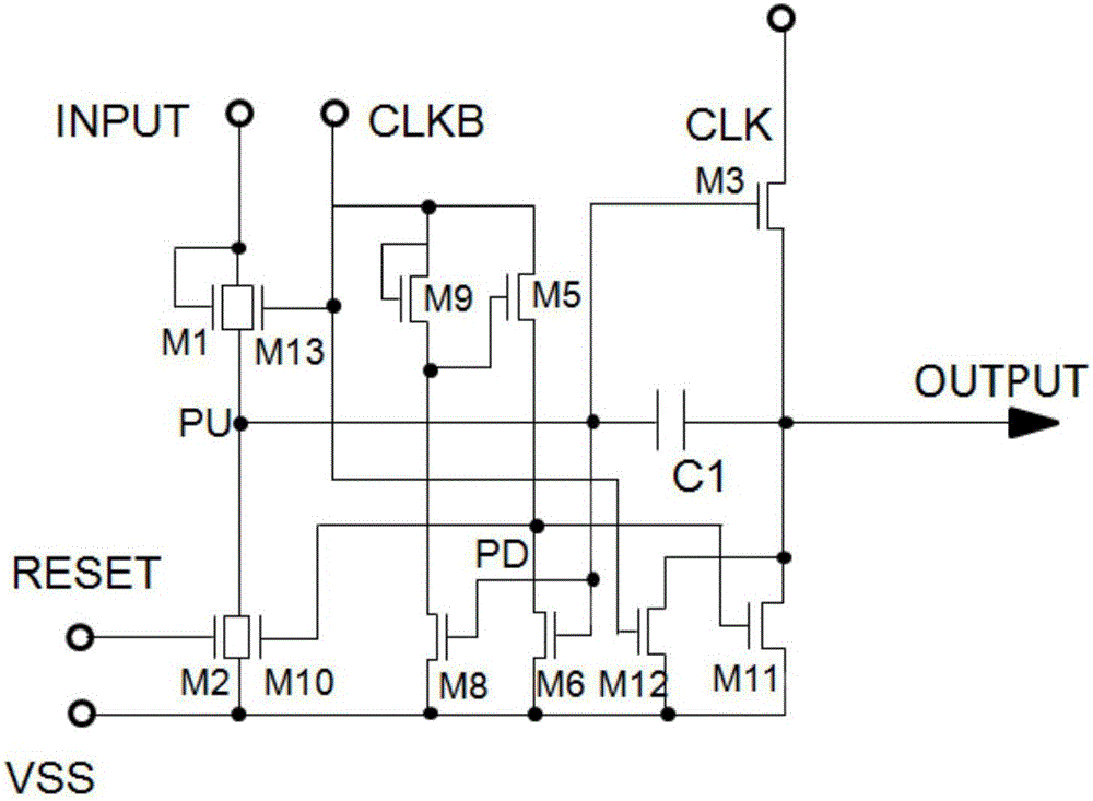 Gate driver on array (GOA) circuit and driving method