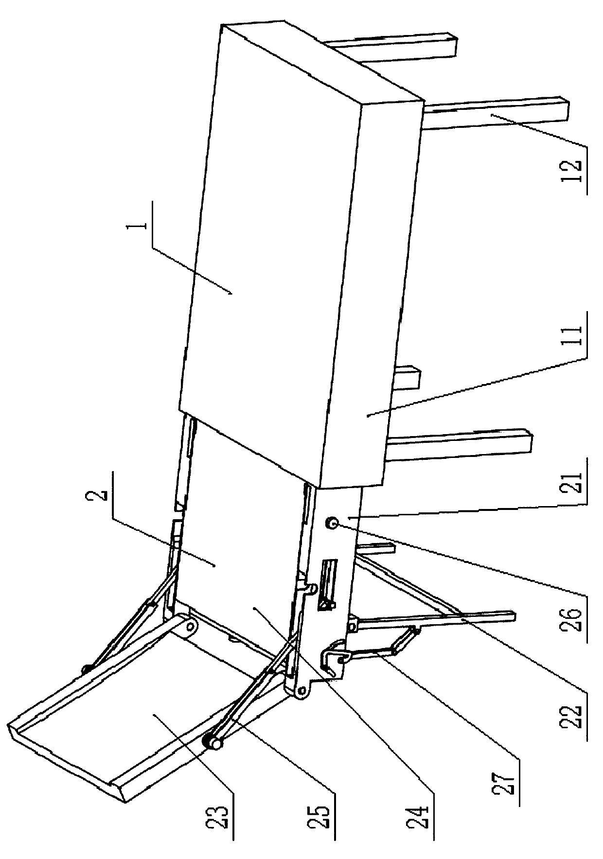 Extensible foldable bed-chair dual-purpose device