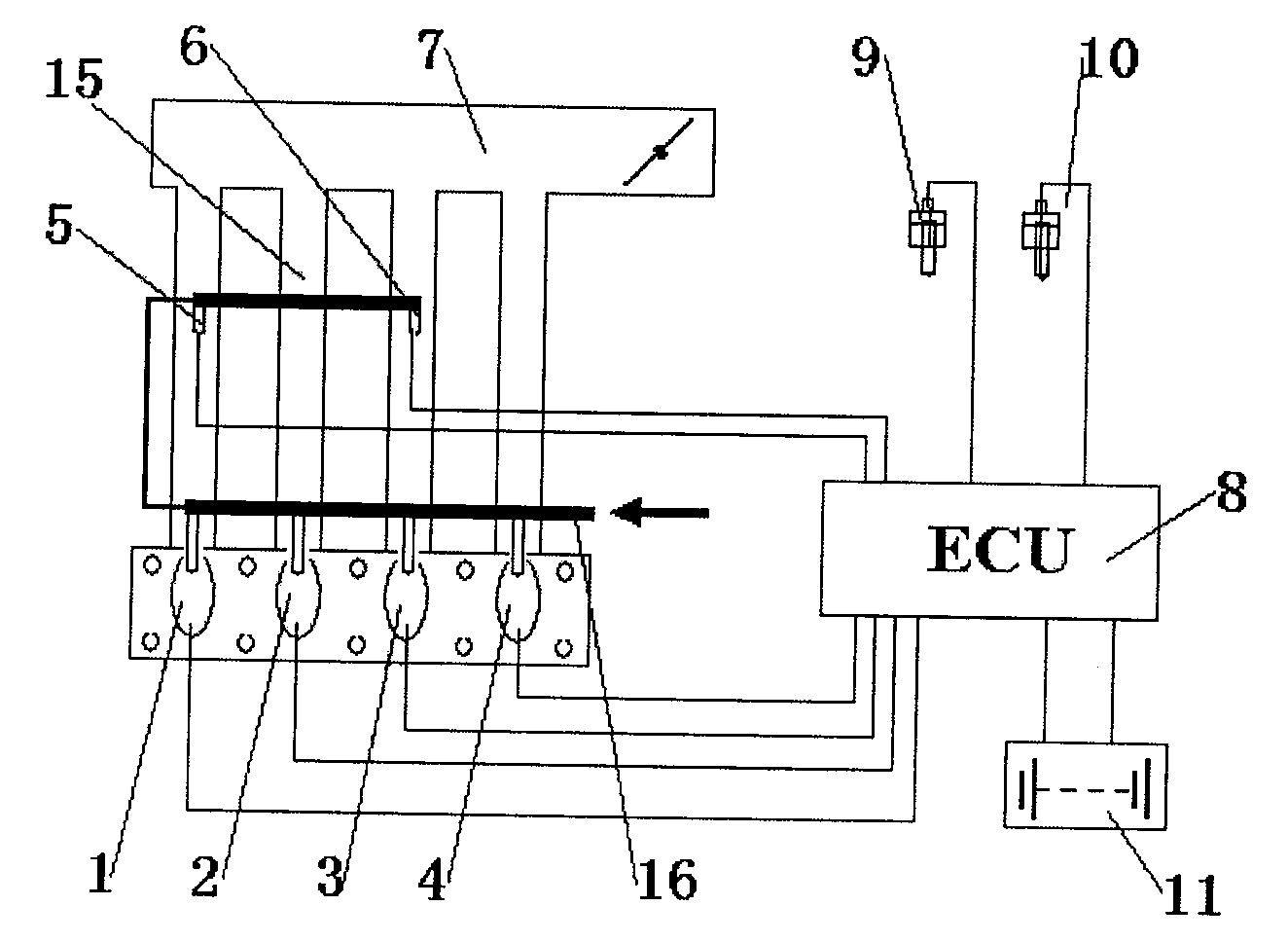 Methanol fuel engine fuel oil jet system and its control method