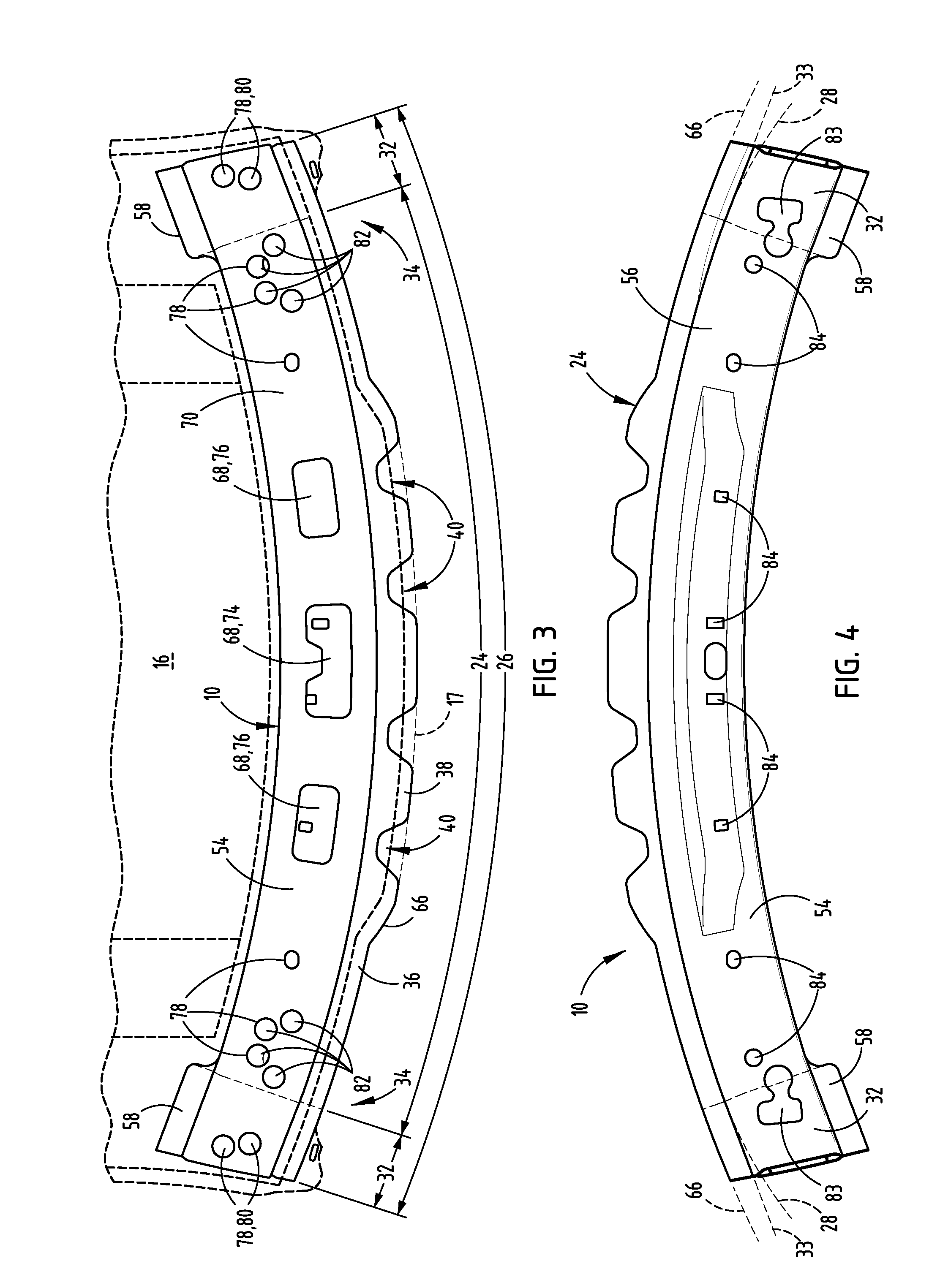 Header beam of a vehicle frame and method of forming the same