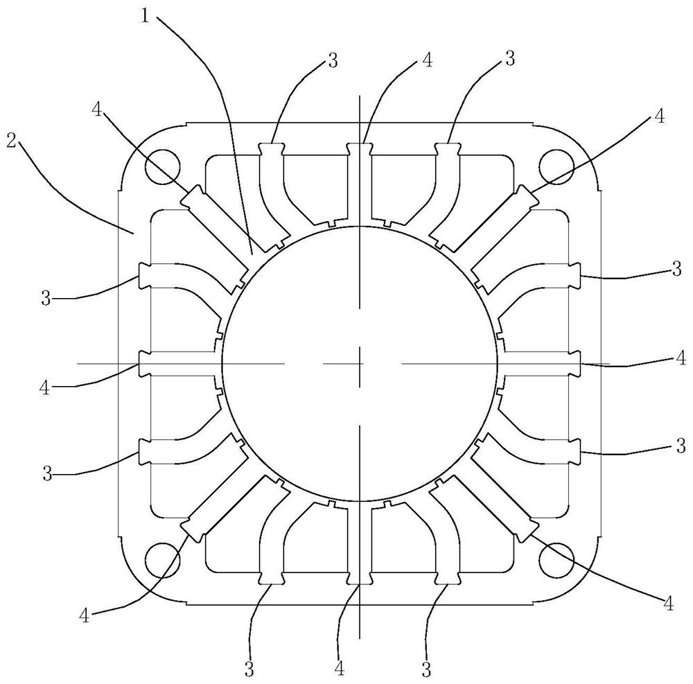 Stator punching sheet, stator assembly, motor and household electrical appliance