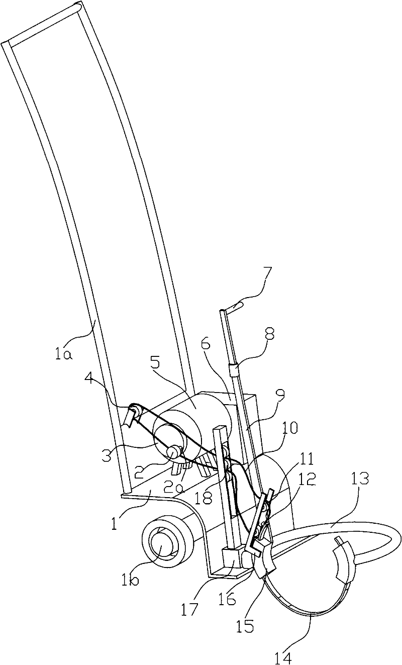 Sweep-saw type tree mover