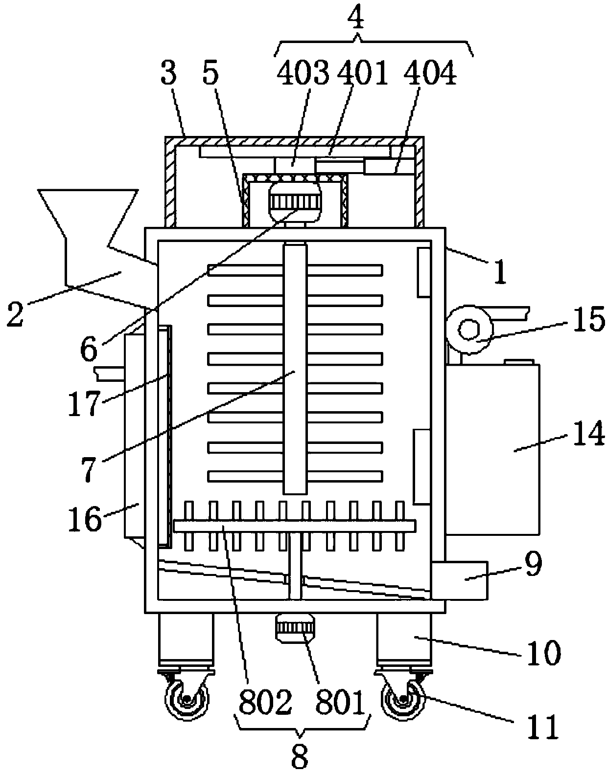 Automatic microbial fermented feed mixing device