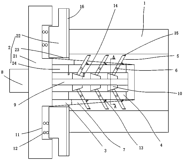 Warping rod abutting positioning type creel structure