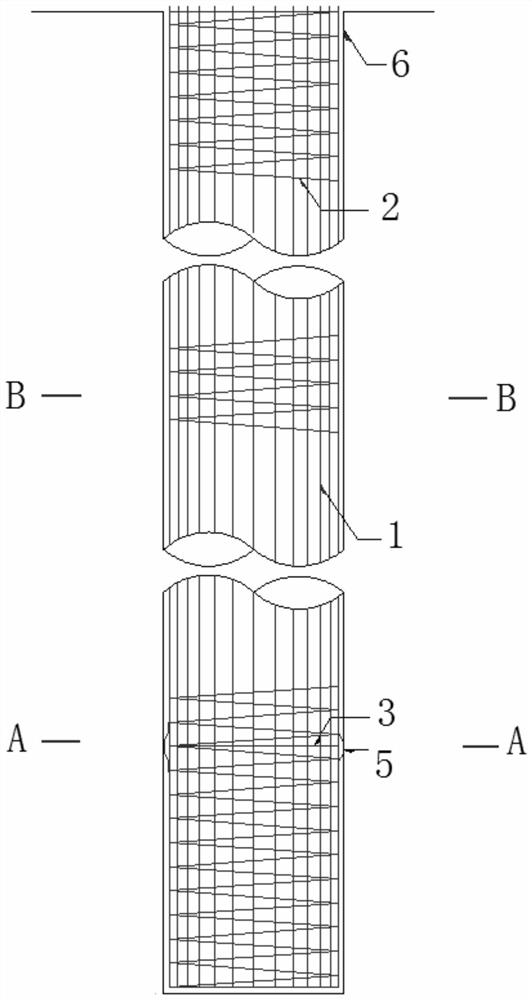 Construction method of weight-balanced barricade with pile foundation and trimmer beam