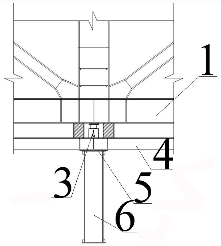 A method for synchronous staged unloading of steel trusses with double fulcrums replaced by jacking cylinders
