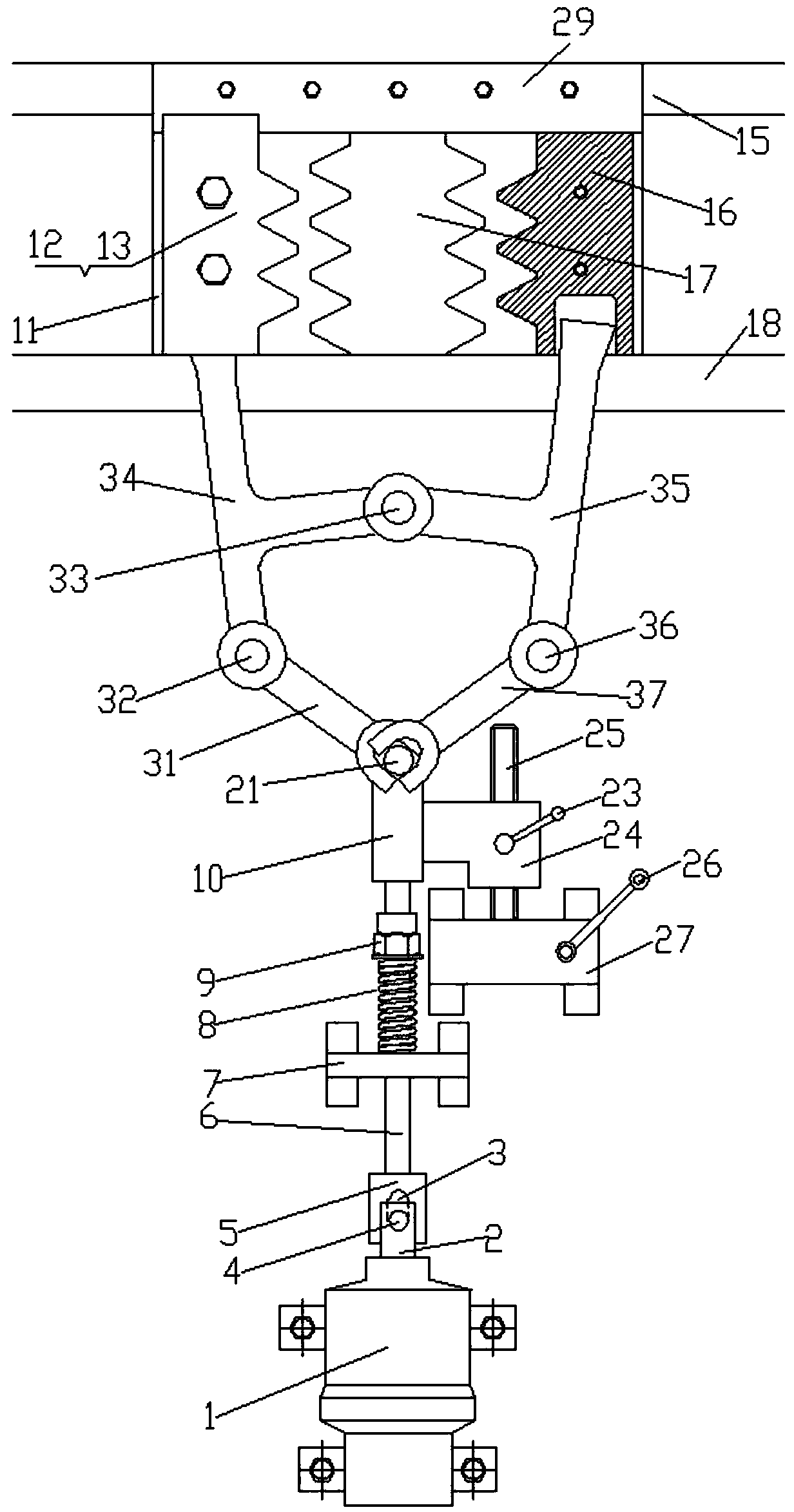 Rack and pinion lifting equipment electromagnetic pull leveling control safety brake device