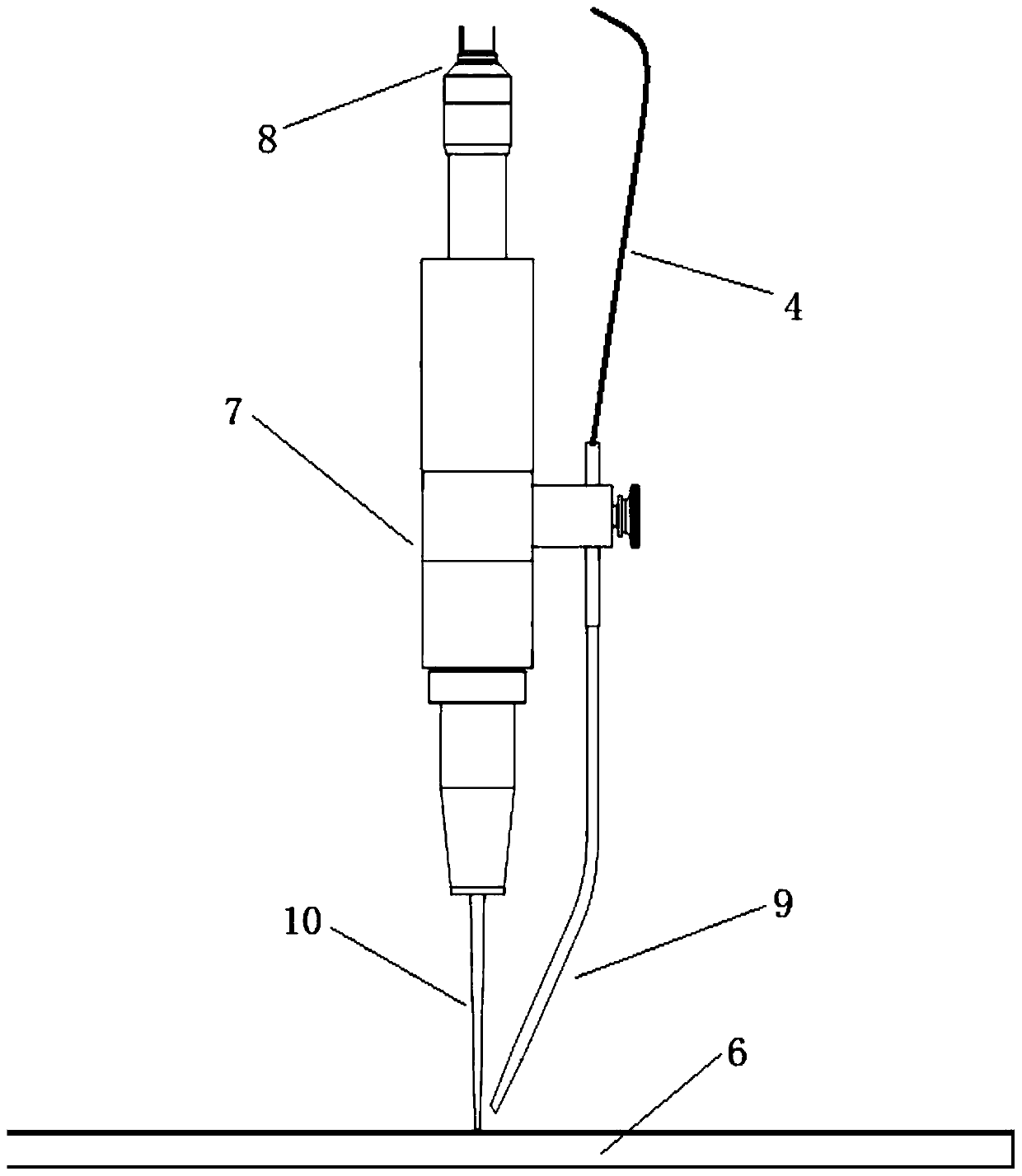 Laser cladding device and method for repairing rolling mill housing