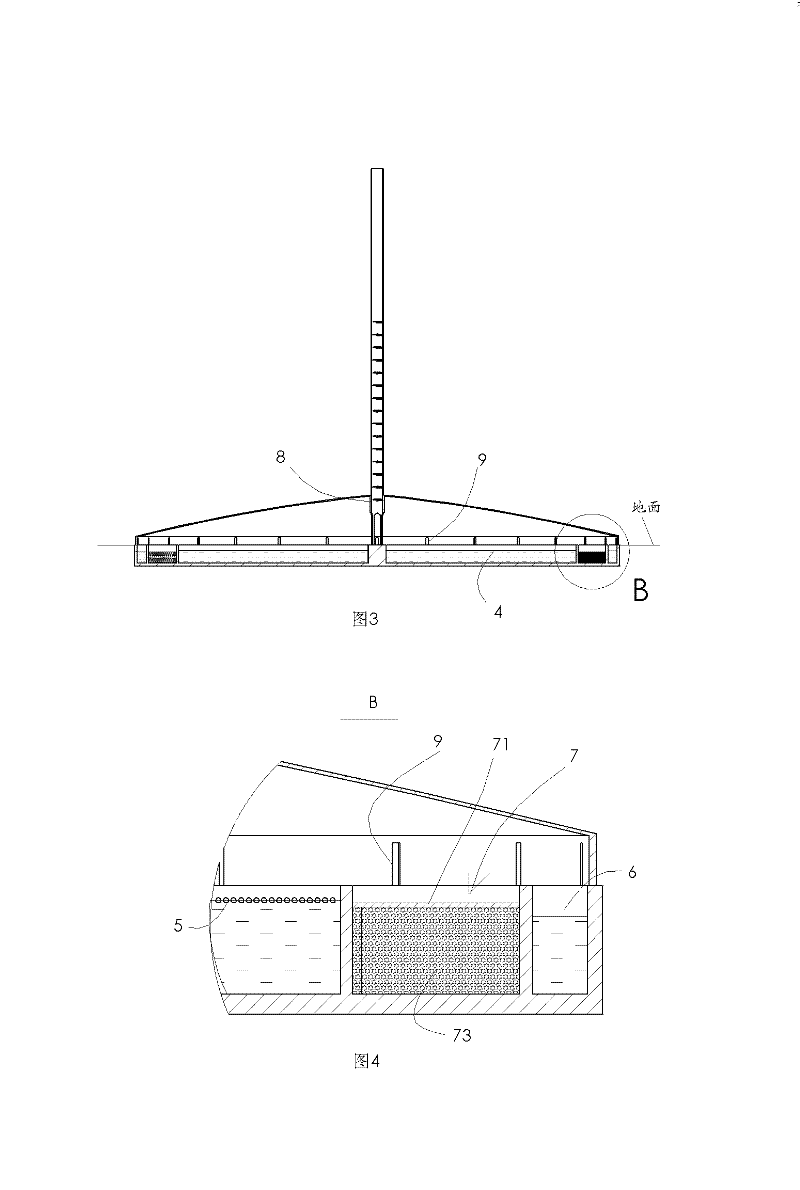 Device for evaporating brine and generating electricity by utilizing solar power and wind power