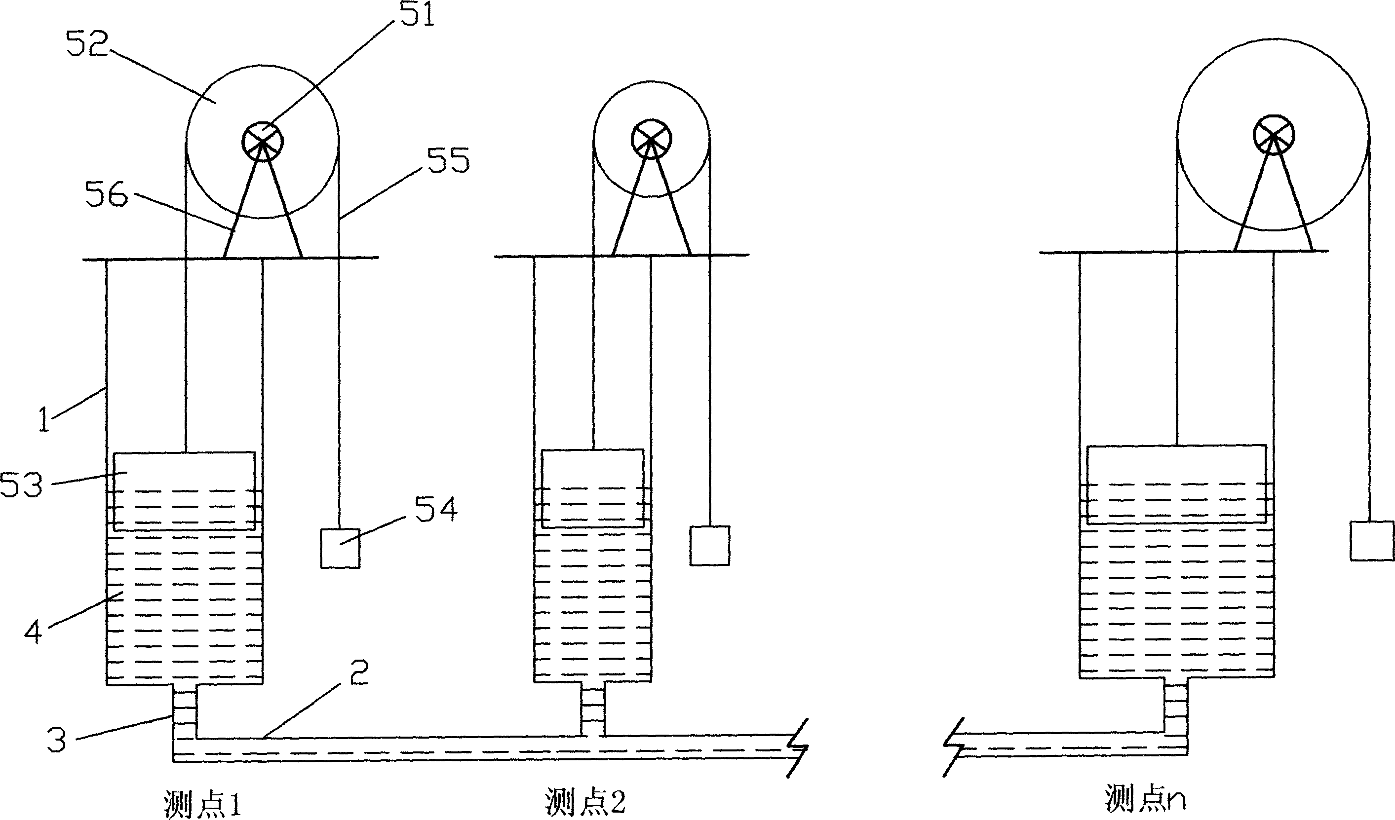 Method and apparatus measuring ground settlement