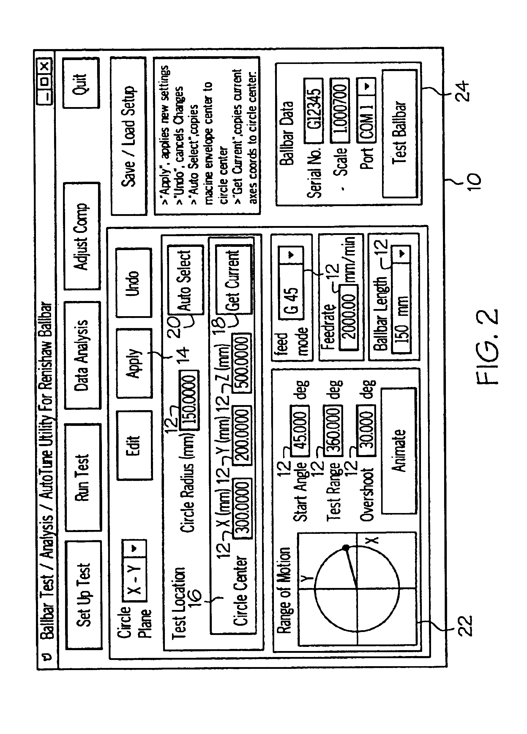 Method and apparatus for tuning compensation parameters in a motion control system associated with a mechanical member