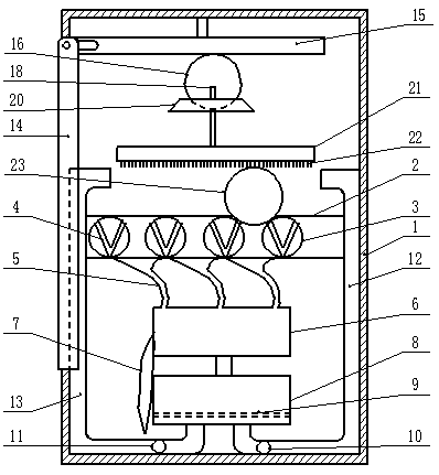 A cleaning device for auto parts