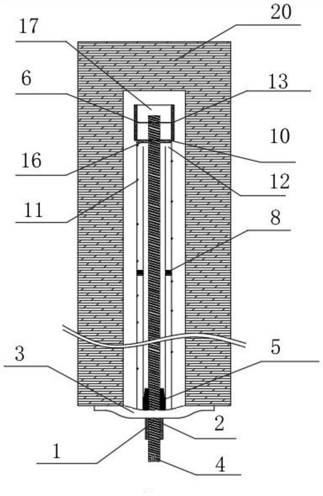 Piston type graded grouting anchor cable and grouting method