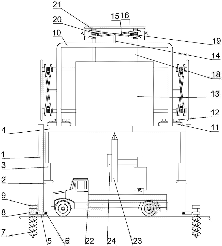 Bead limit quick installation mining drill carriage rock drill vibration testing device