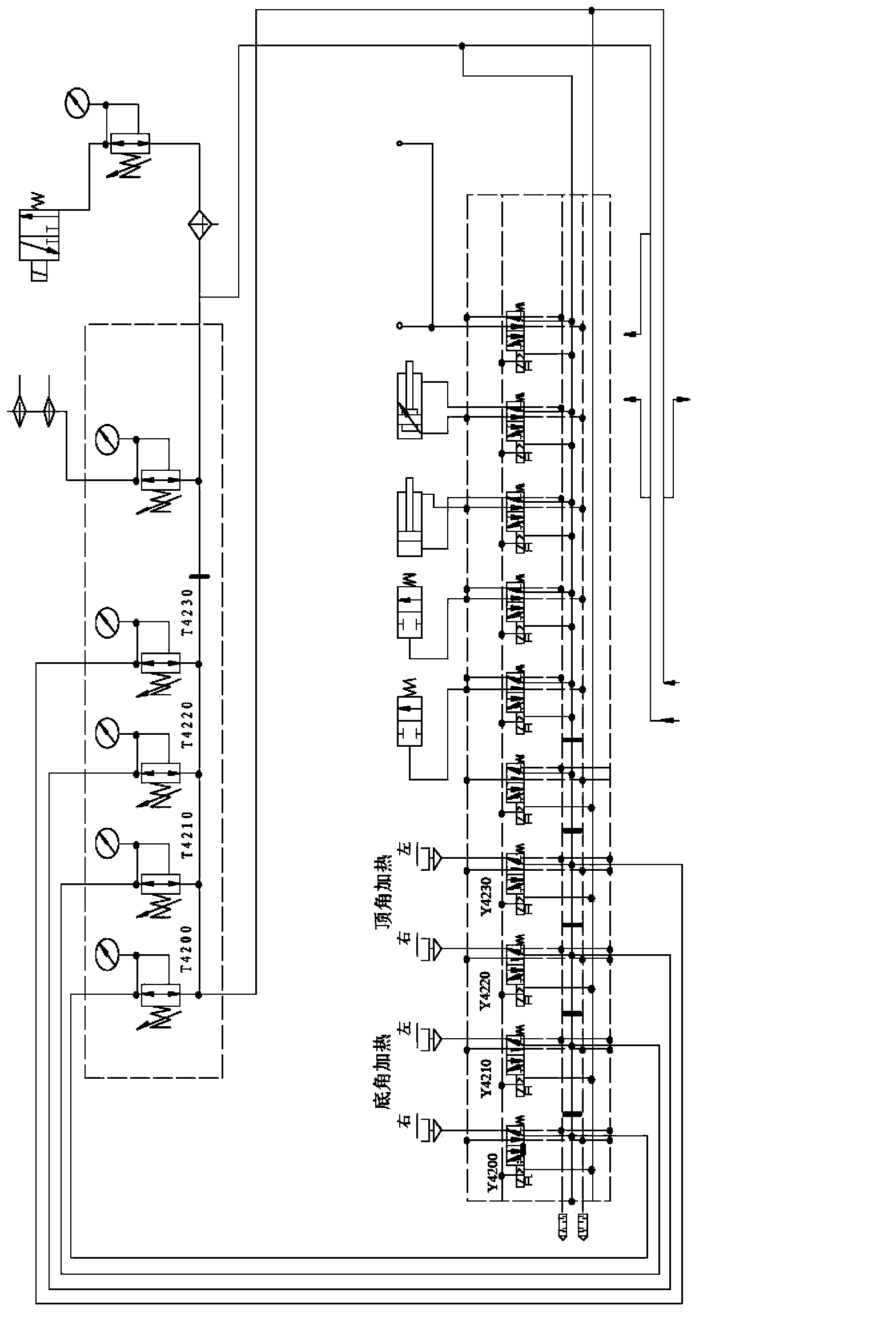 Filling machine and last bevel heater protecting method thereof