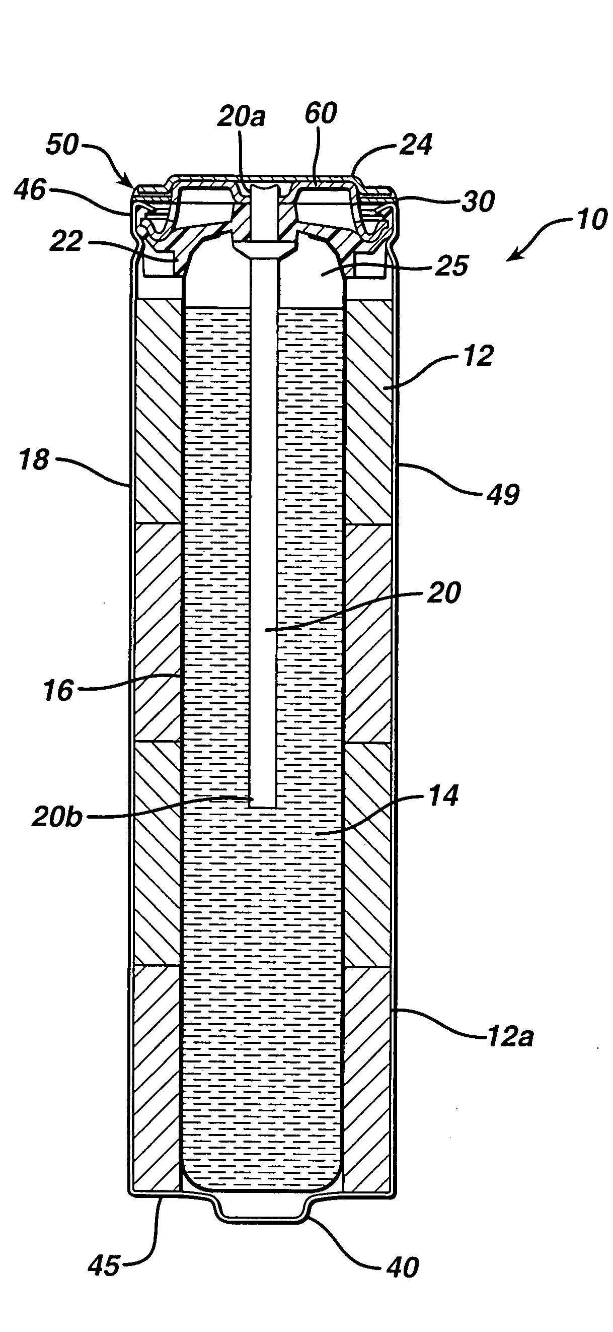 Alkaline battery including nickel oxyhydroxide cathode and zinc anode
