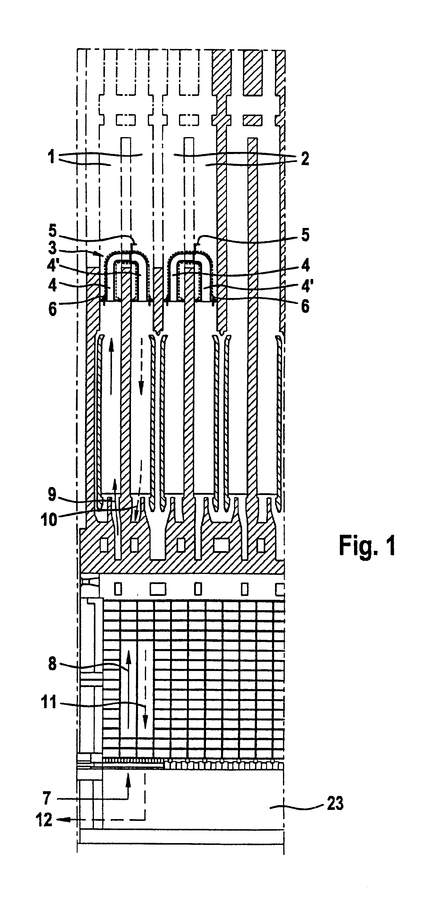 Method of hot-repairing the heating flues of a coke-oven battery and device for carrying out said method